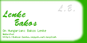 lenke bakos business card